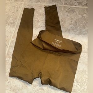 SET Active Sculptflex Seamless Ribbed Leggings Brown/Army Green Women’s Small